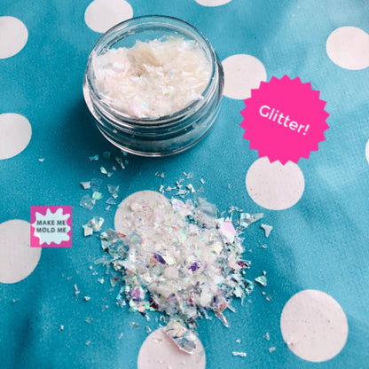 Amazing White Confetti Holographic Iridescent Glitter MM71