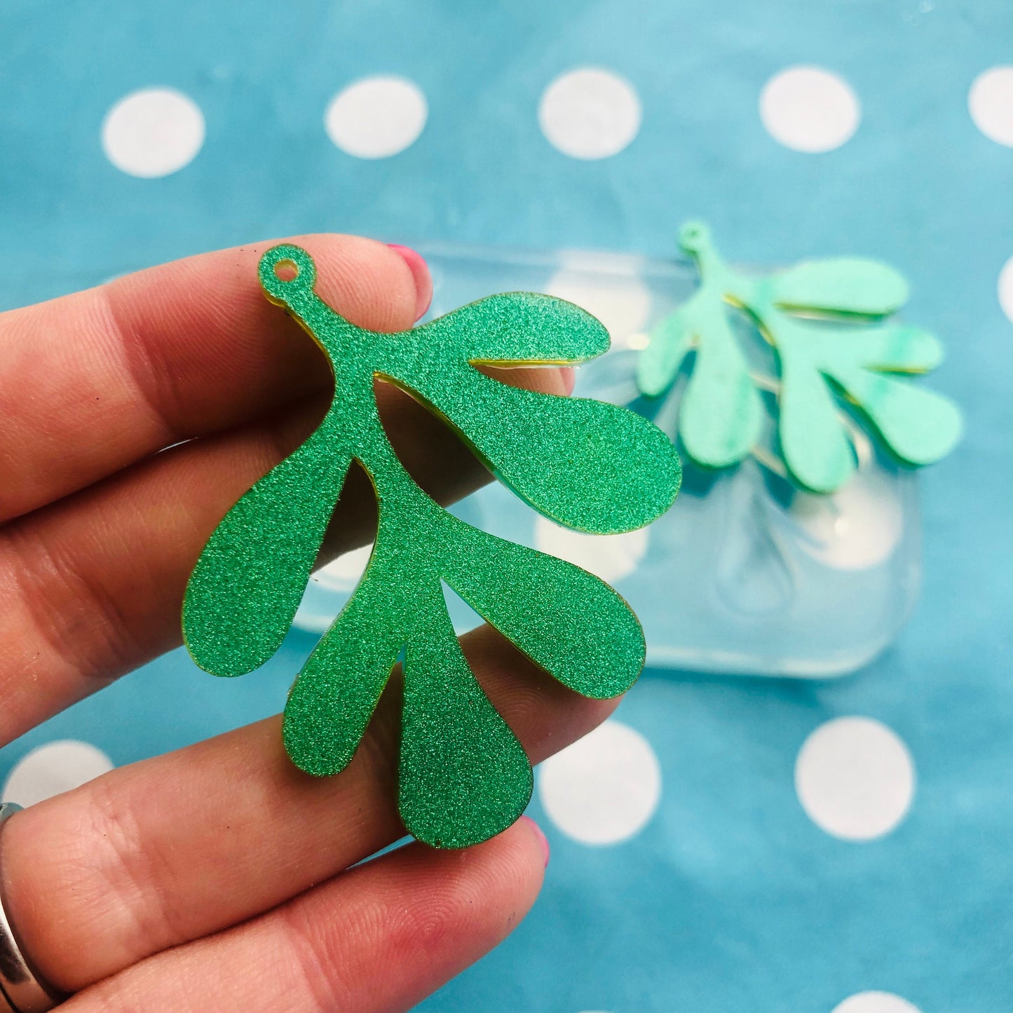 50mm Leaf Mold Silicone Earring - Resin Crafter EM387