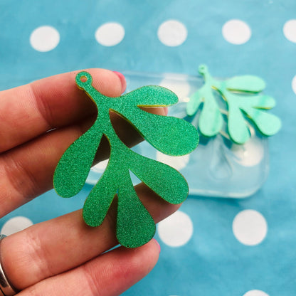 50mm Leaf Mold Silicone Earring - Resin Crafter EM387