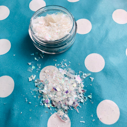 Amazing White Confetti Holographic Iridescent Glitter MM71