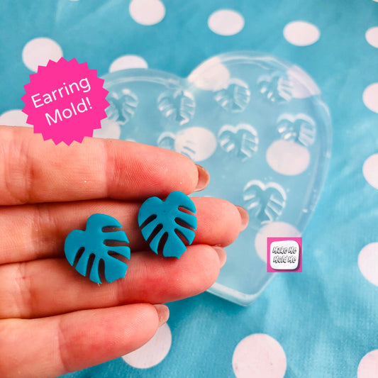 10 x 15mm Monstera Leaf Silicone Earring Mold