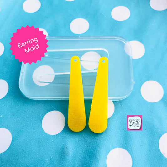 50mm Long Drop Silicone Earring Mold  - Dangle Drop Statement Large Earrings Resin Crafter Mould EM417