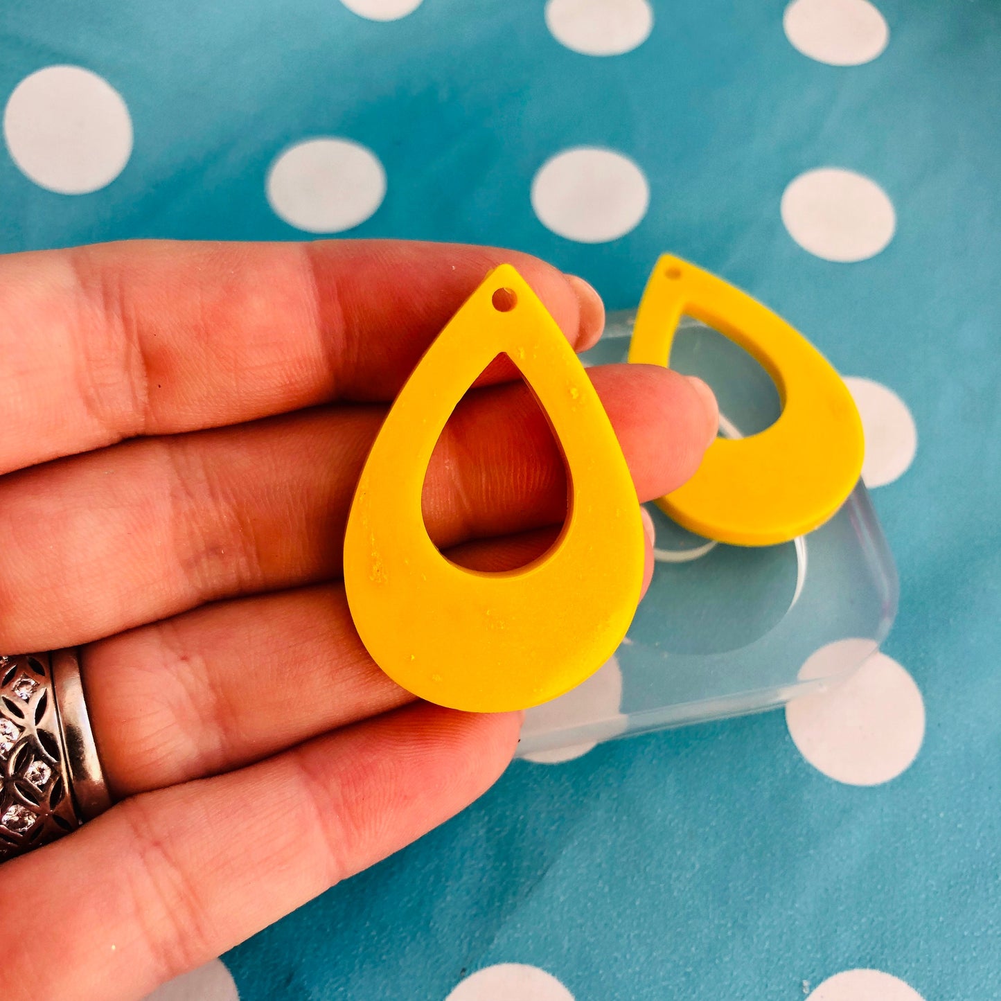 40mm Cut out Teardrop Earring Mold - Silicone Mold Craft Resin Earrings EM428 ccc T