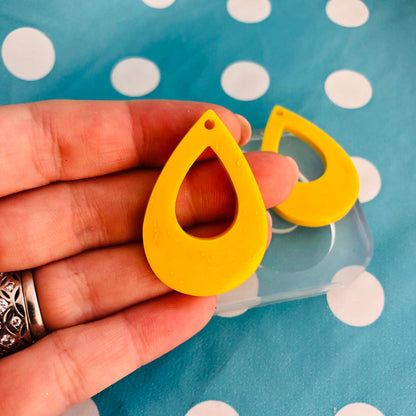 40mm Cut out Teardrop Earring Mold - Silicone Mold Craft Resin Earrings EM428 ccc T