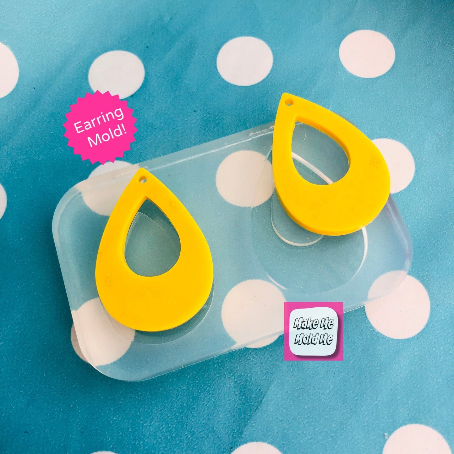 40mm Cut out Teardrop Earring Mold - Silicone Mold Craft Resin Earrings EM428 ccc T