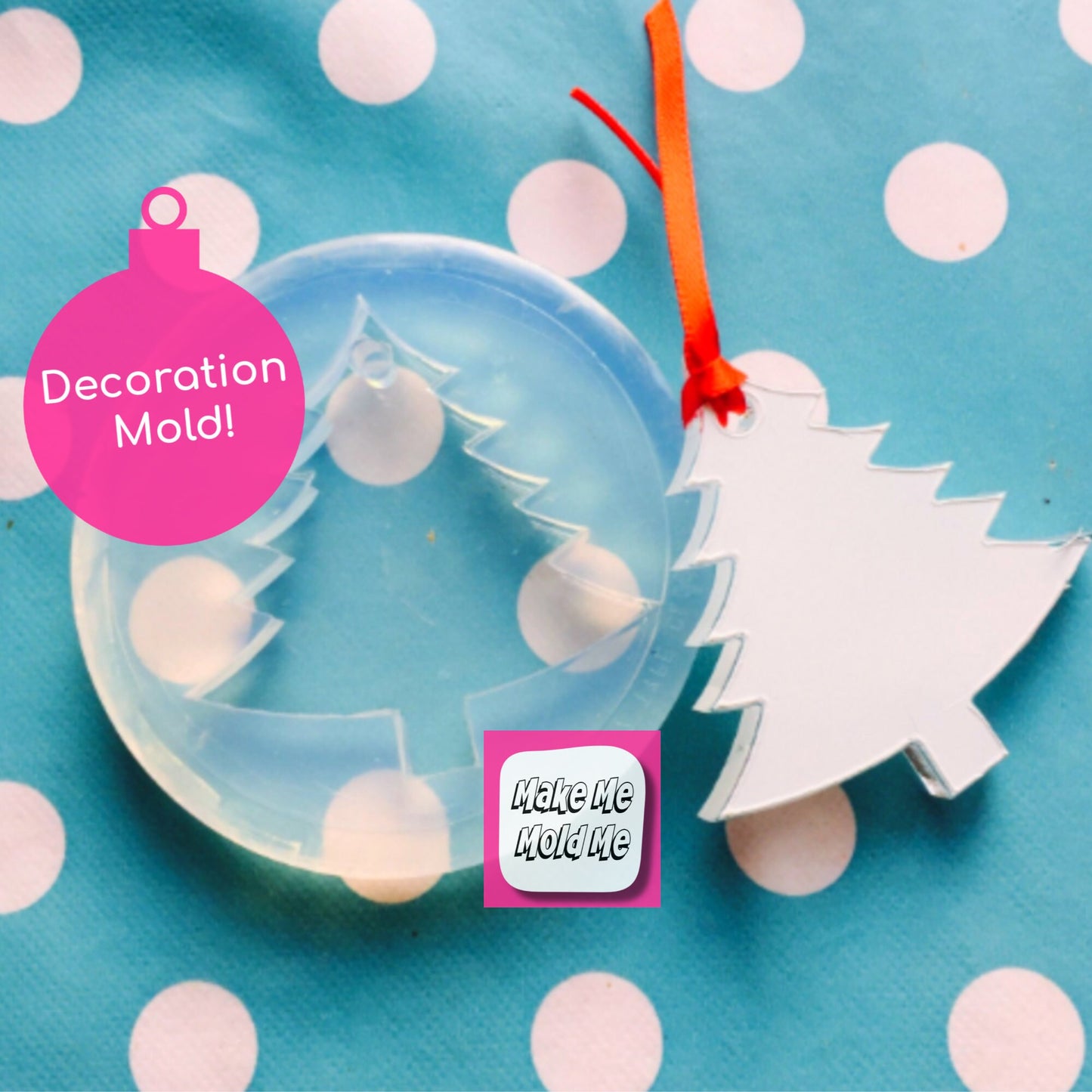 60mm Silicone Christmas Tree Decoration Mold GM24