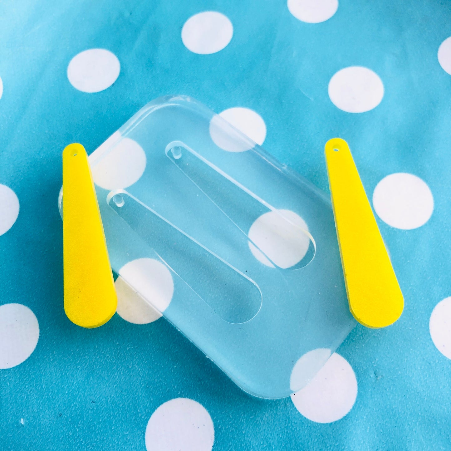 50mm Long Drop Silicone Earring Mold  - Dangle Drop Statement Large Earrings Resin Crafter Mould EM417