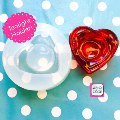 75mm Silicone Heart Tea Light Holder  Mold