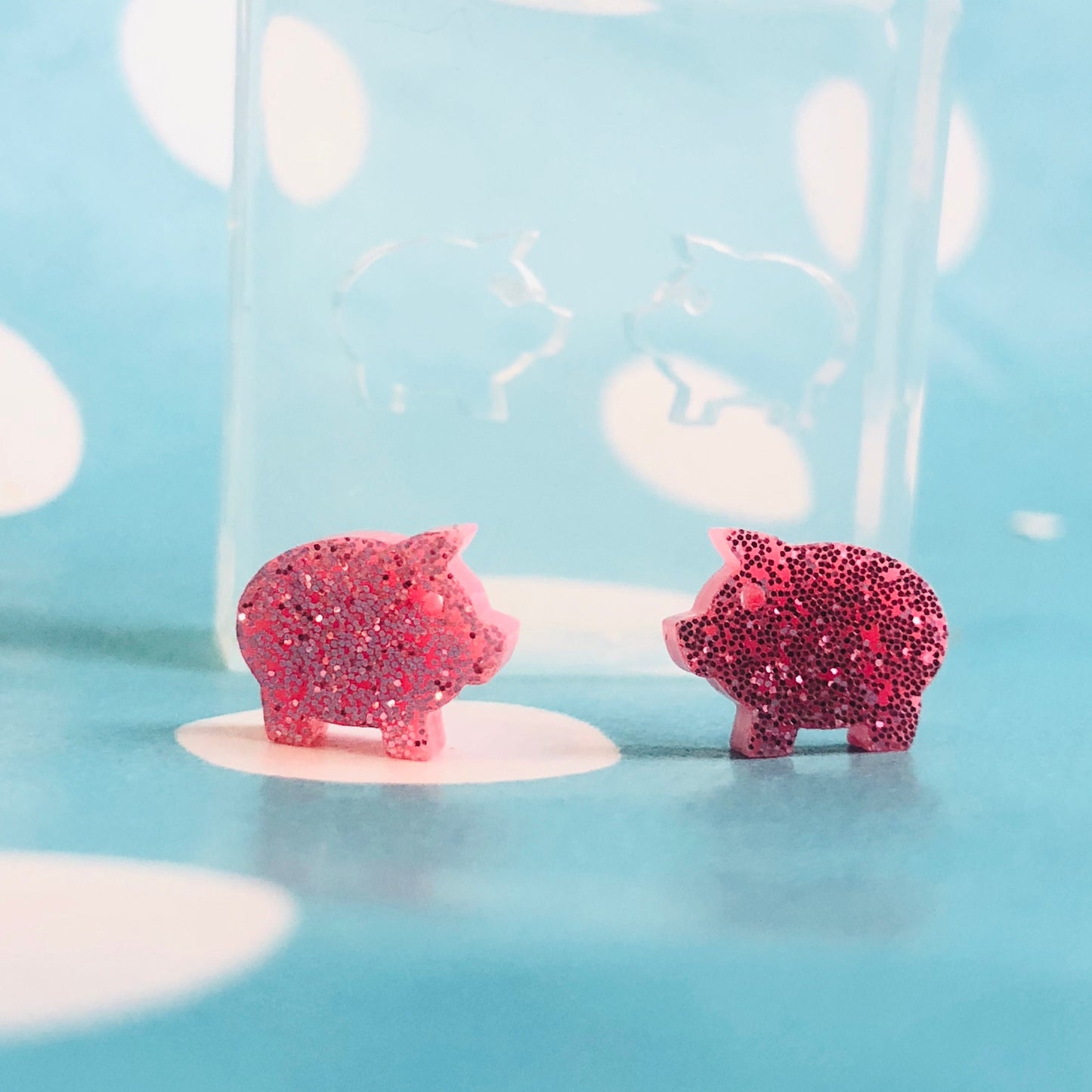 Clear Silicone Molds for Resin 10mm Silicone Pig Stud Earring Mold EM445