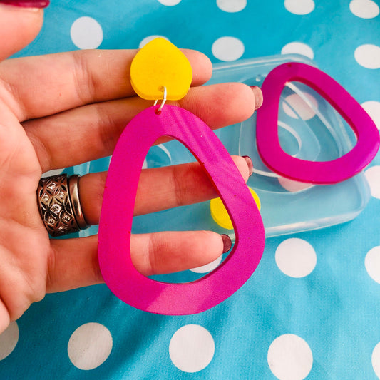 60mm XL Loop Dangle Silicone Earring Mold - Resin Earrings Craft EM450