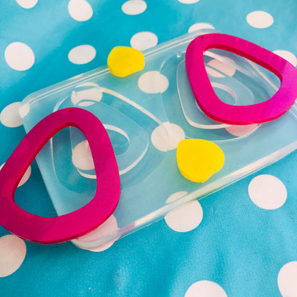 60mm XL Loop Dangle Silicone Earring Mold - Resin Earrings Craft EM450