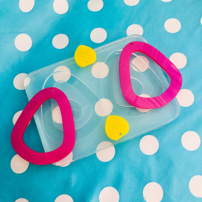 60mm XL Loop Dangle Silicone Earring Mold - Resin Earrings Craft EM450