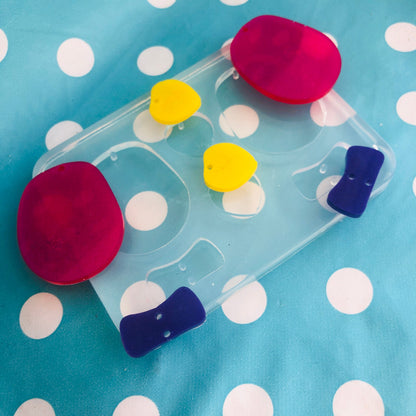 70mm Triple Layer Dangle Earring Mold - Resin Jewellery EM442  ccc T