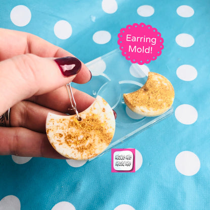 35mm Silicone Scallop Dangle Earring Mold  - Earrings Resin Crafter Mould EM453 ccc