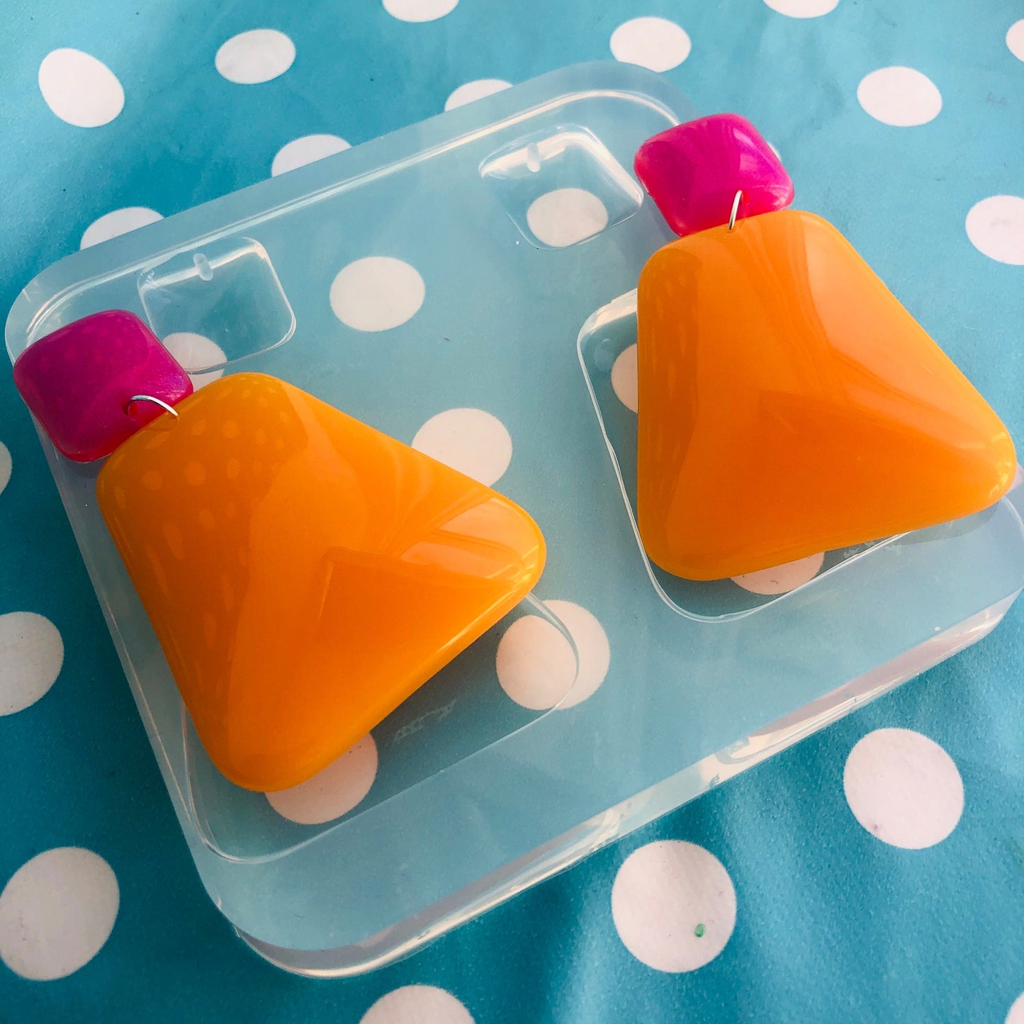 75mm  XL Deluxe Silicone Anglar Dangle Earring Mold  - Earrings Resin Crafter Mould EM452 T