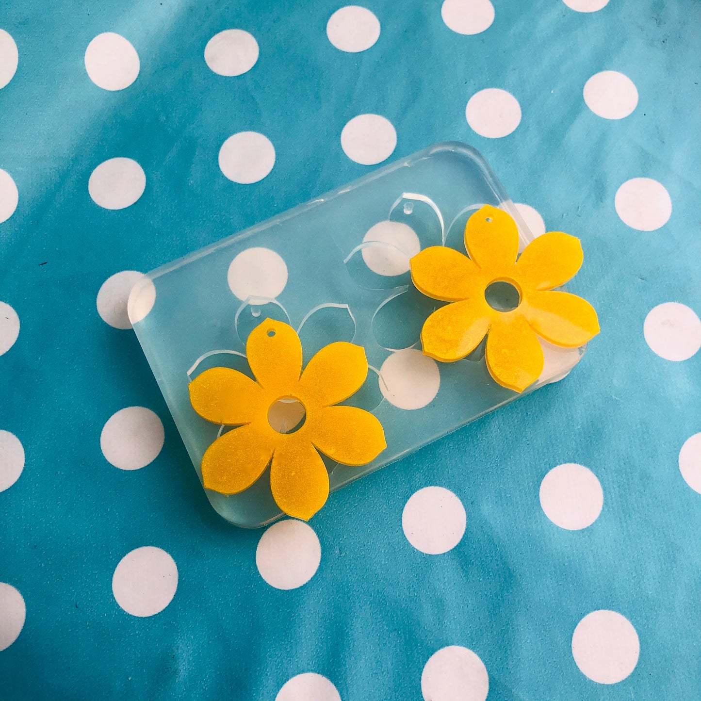 50mm Silicone flower Dangle Earring Mold