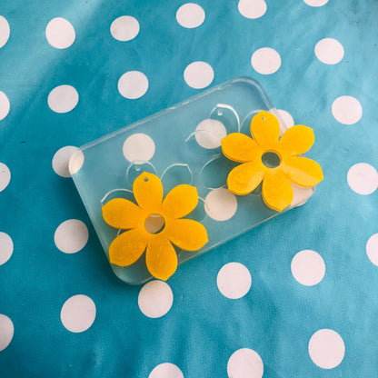 50mm Silicone flower Dangle Earring Mold