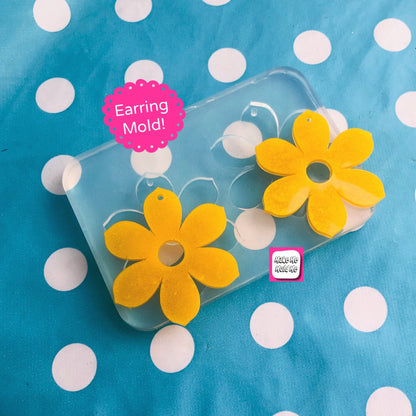 50mm Silicone flower Dangle Earring Mold