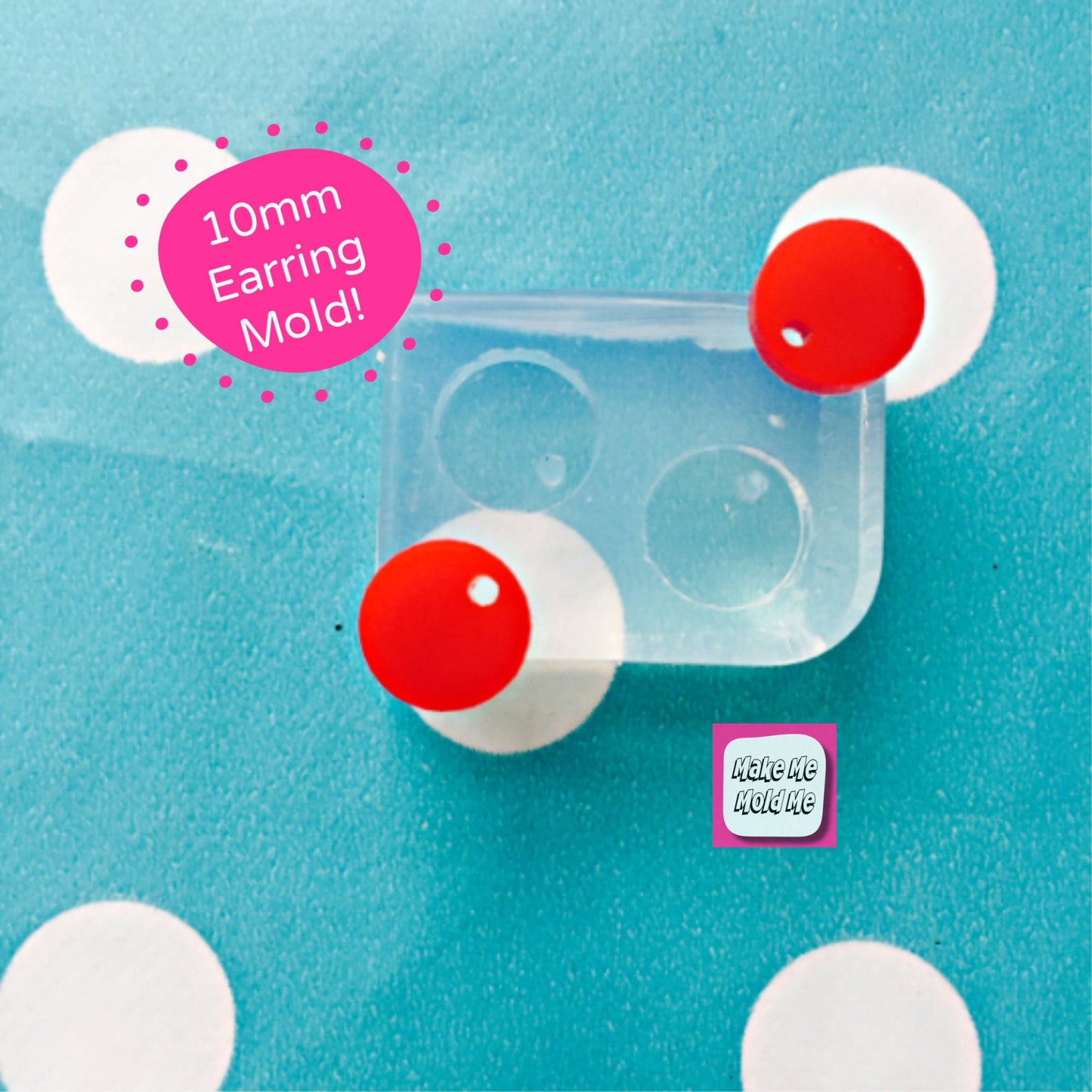 Silicone Earring 10mm Circle Disc Mold  - Earrings Resin Crafter Mould Round EM246 ccc T