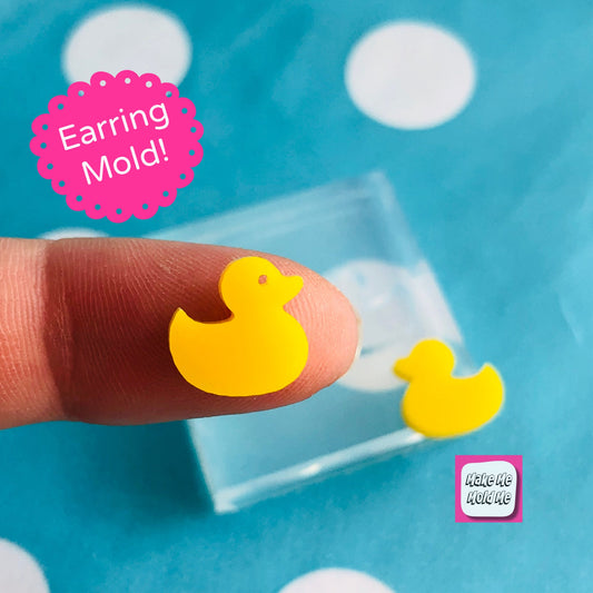 Clear Silicone Molds for Resin 10mm Silicone Duck Stud Earring Mold EM444