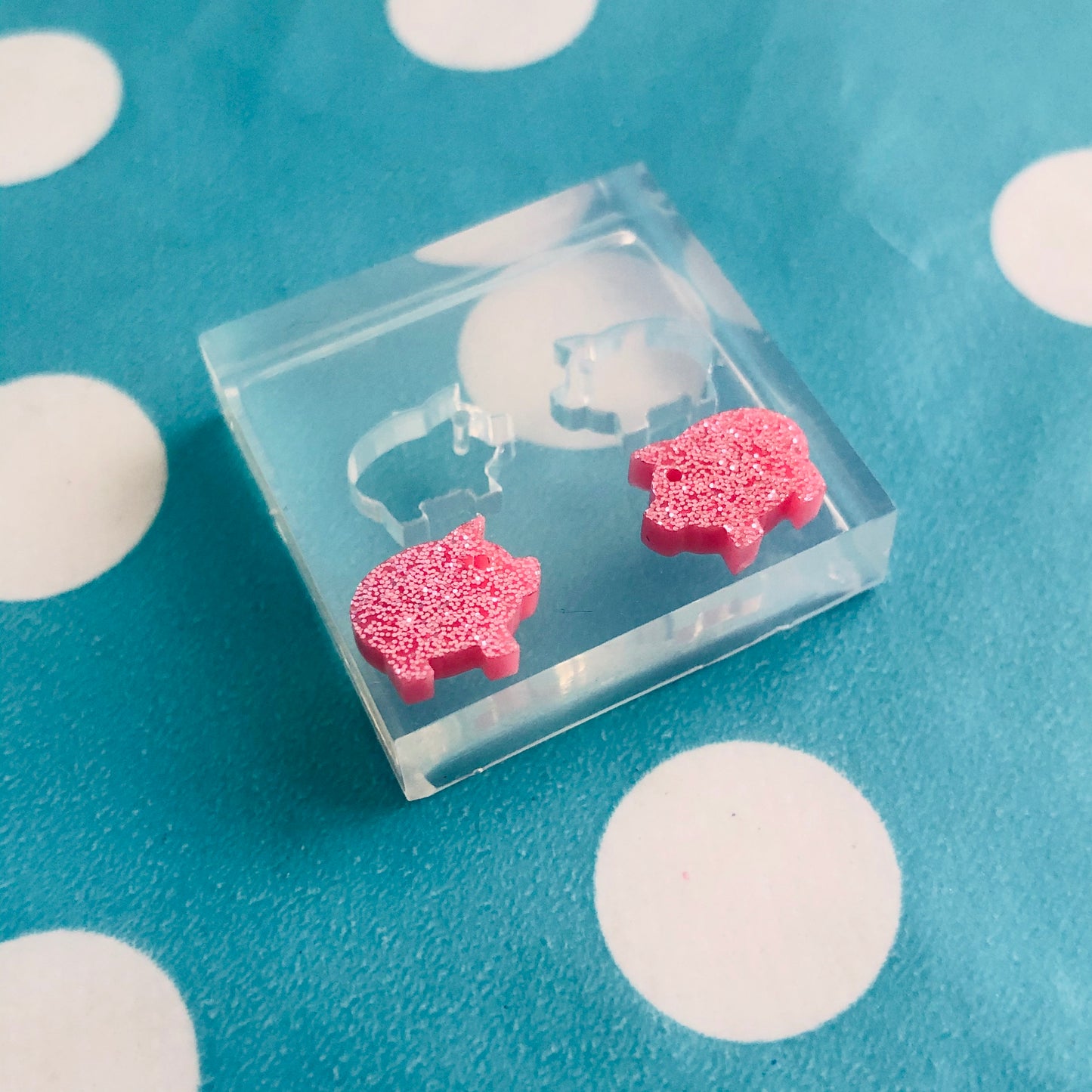 Clear Silicone Molds for Resin 10mm Silicone Pig Stud Earring Mold EM445