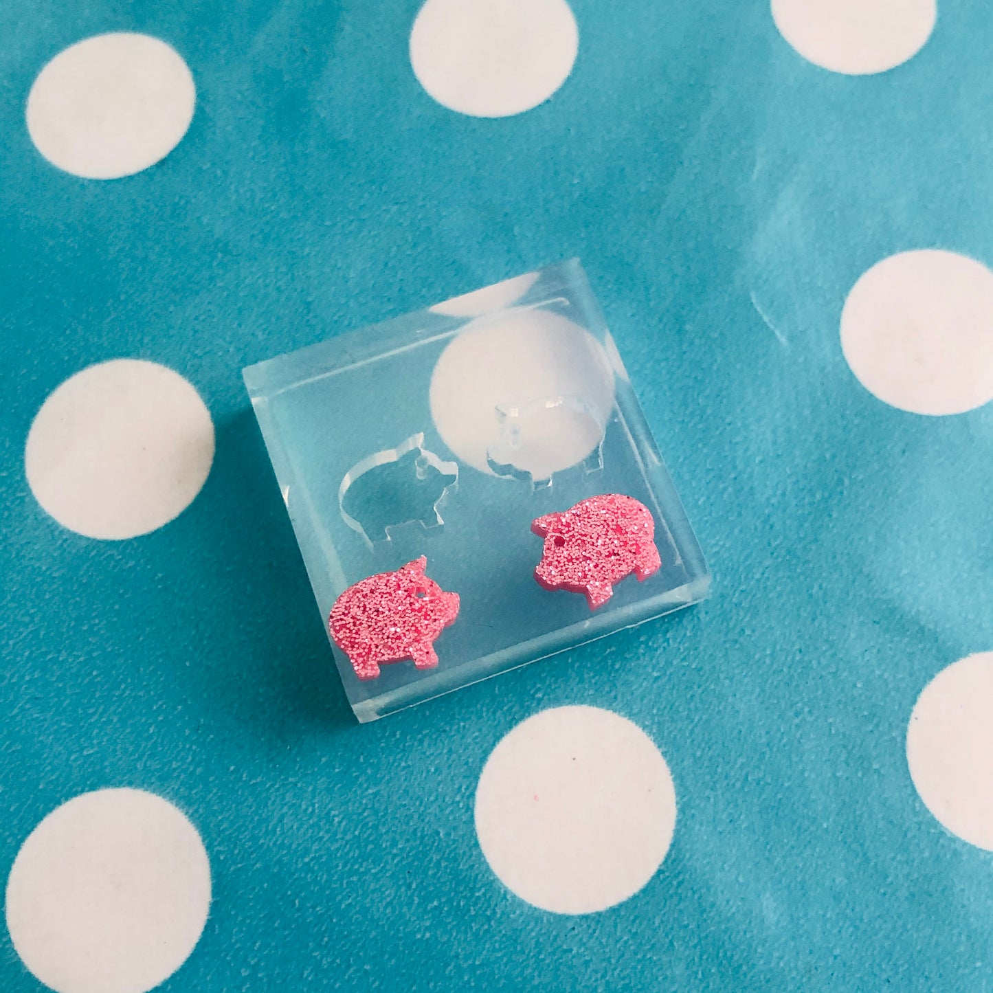 Clear Silicone Molds for Resin 10mm Silicone Pig Stud Earring Mold EM445