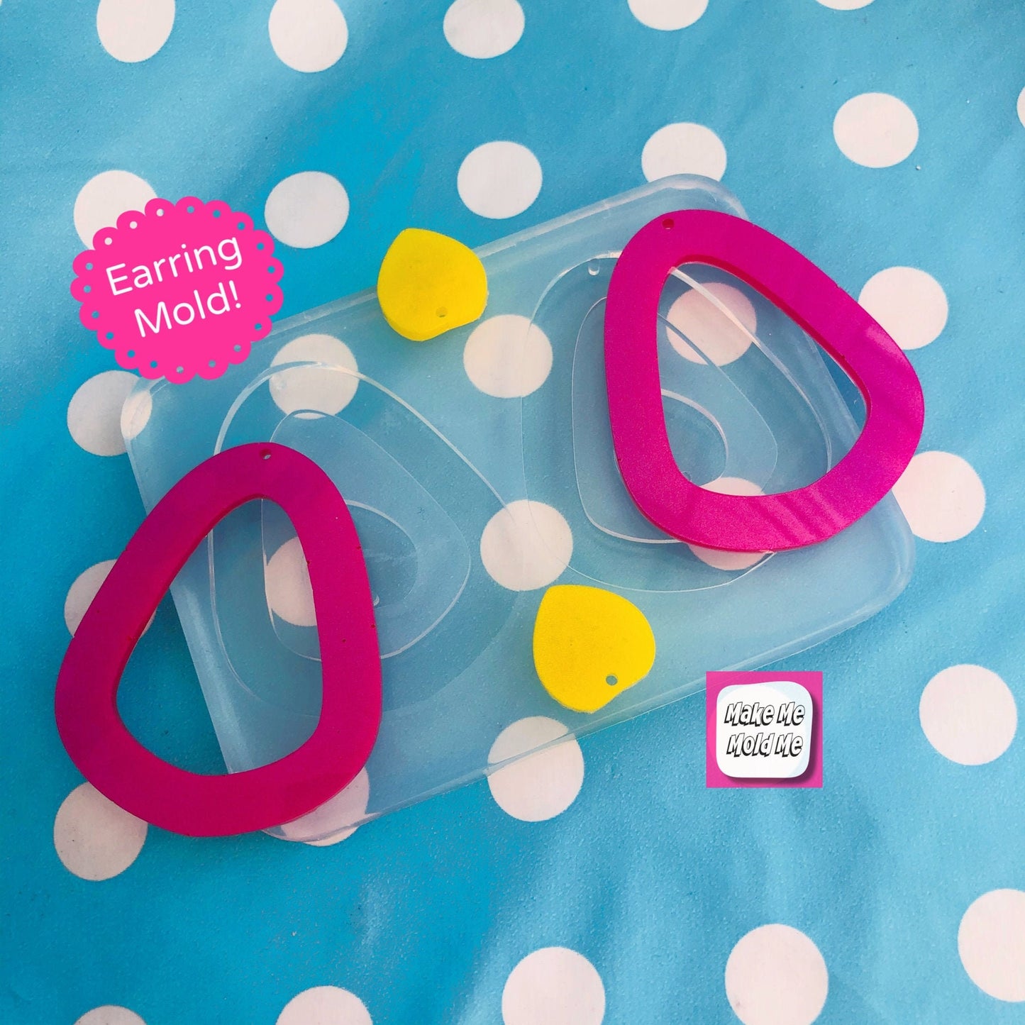 60mm XL Loop Dangle Silicone Earring Mold - Resin Earrings Craft EM450