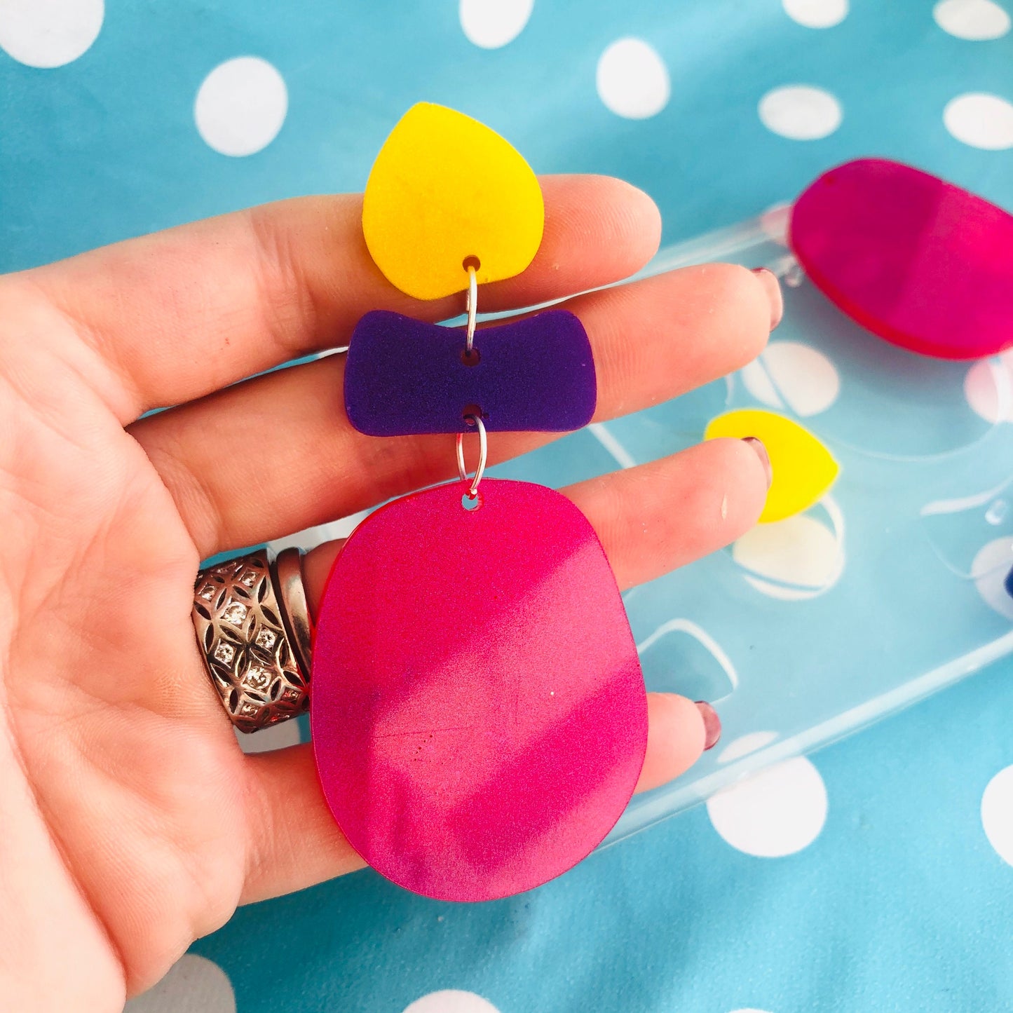 70mm Triple Layer Dangle Earring Mold - Resin Jewellery EM442  ccc T