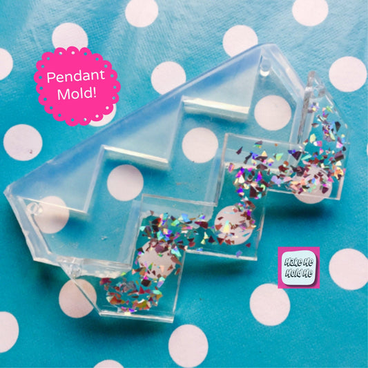 Statement Zig Zag Necklace Mold - Silicone Resin Jewellery Handmade Clear PM08