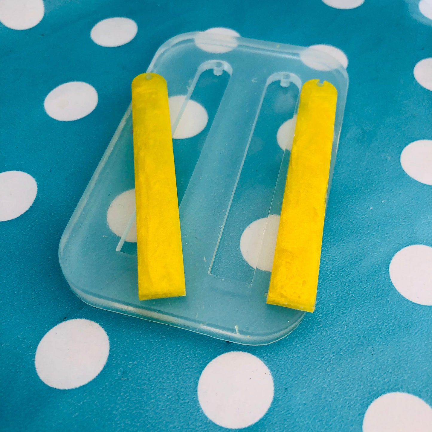 65mm Long Rectangle Silicone Dangle Earring Mold  - Statement Large Resin Crafter Mould EM471