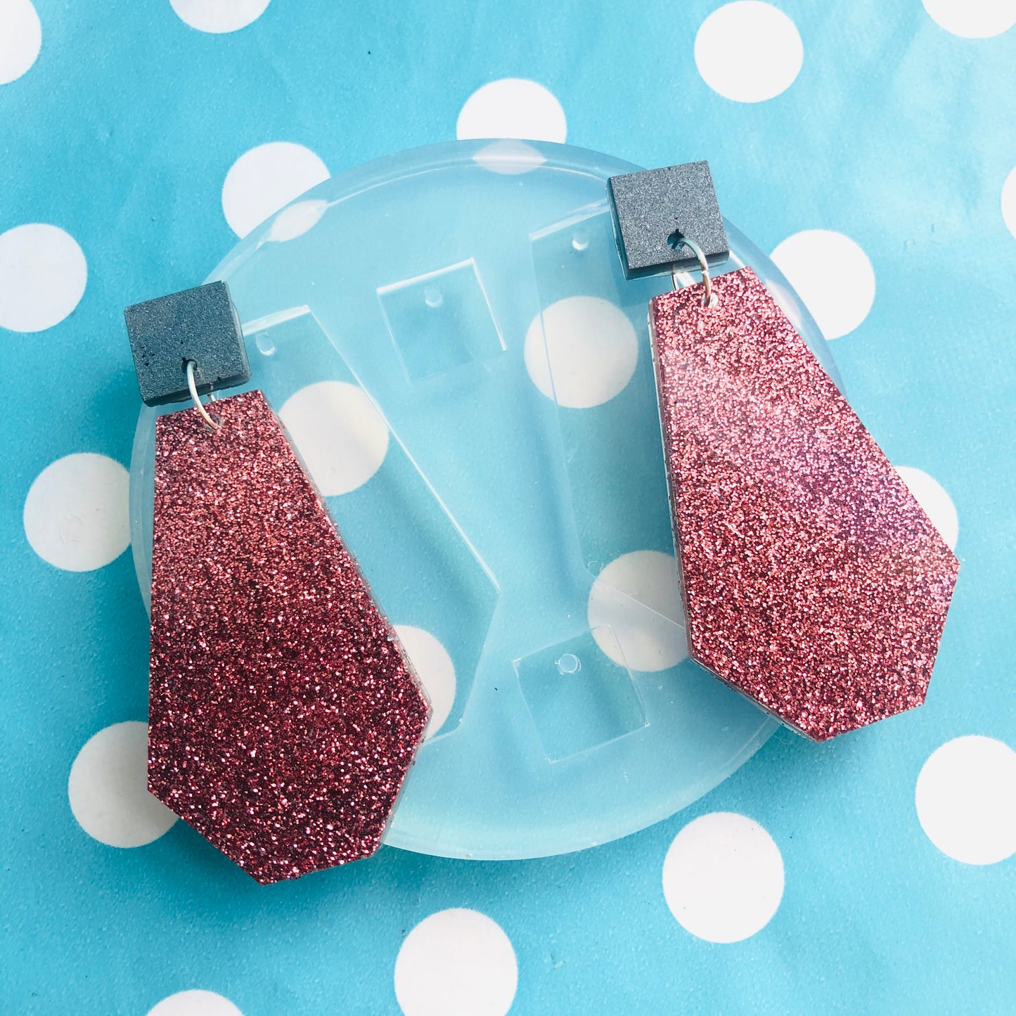 70mm  XL Silicone Anglar Dangle Earring Mold  - Earrings Resin Crafter Mould EM454 T