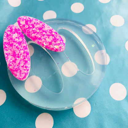 60mm Silicone Hair Clip Slide Barrette Mold  - Earrings Resin Crafter Mould GM98