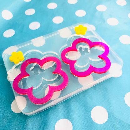 50mm Silicone Flower Dangle Earring Mold -  Resin Earrings Mould EM463