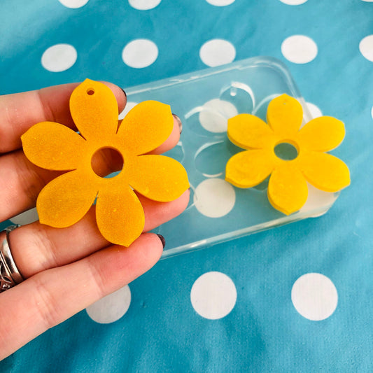 50mm Silicone flower Dangle Earring Mold