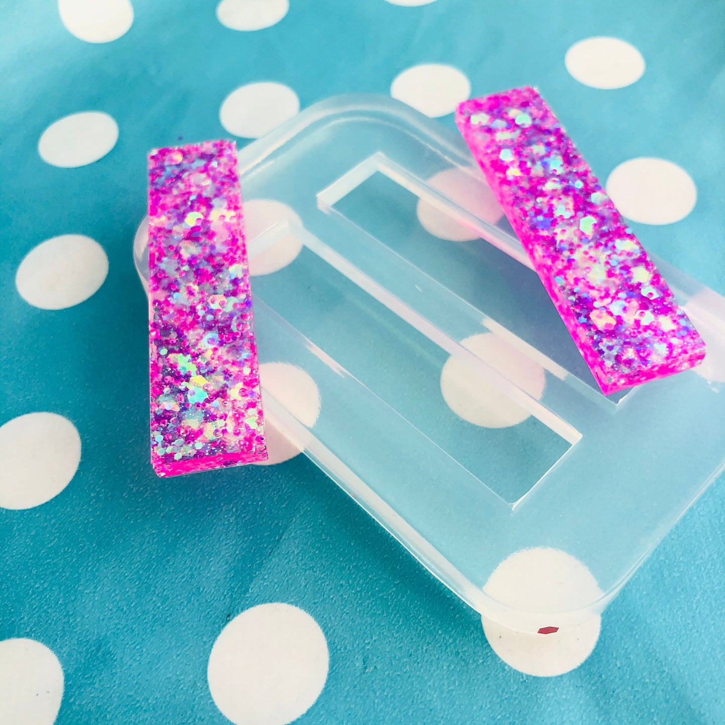 60mm Silicone Rectangle Hair Clip Slide Barrette Mold  - Earrings Resin Crafter Mould GM101