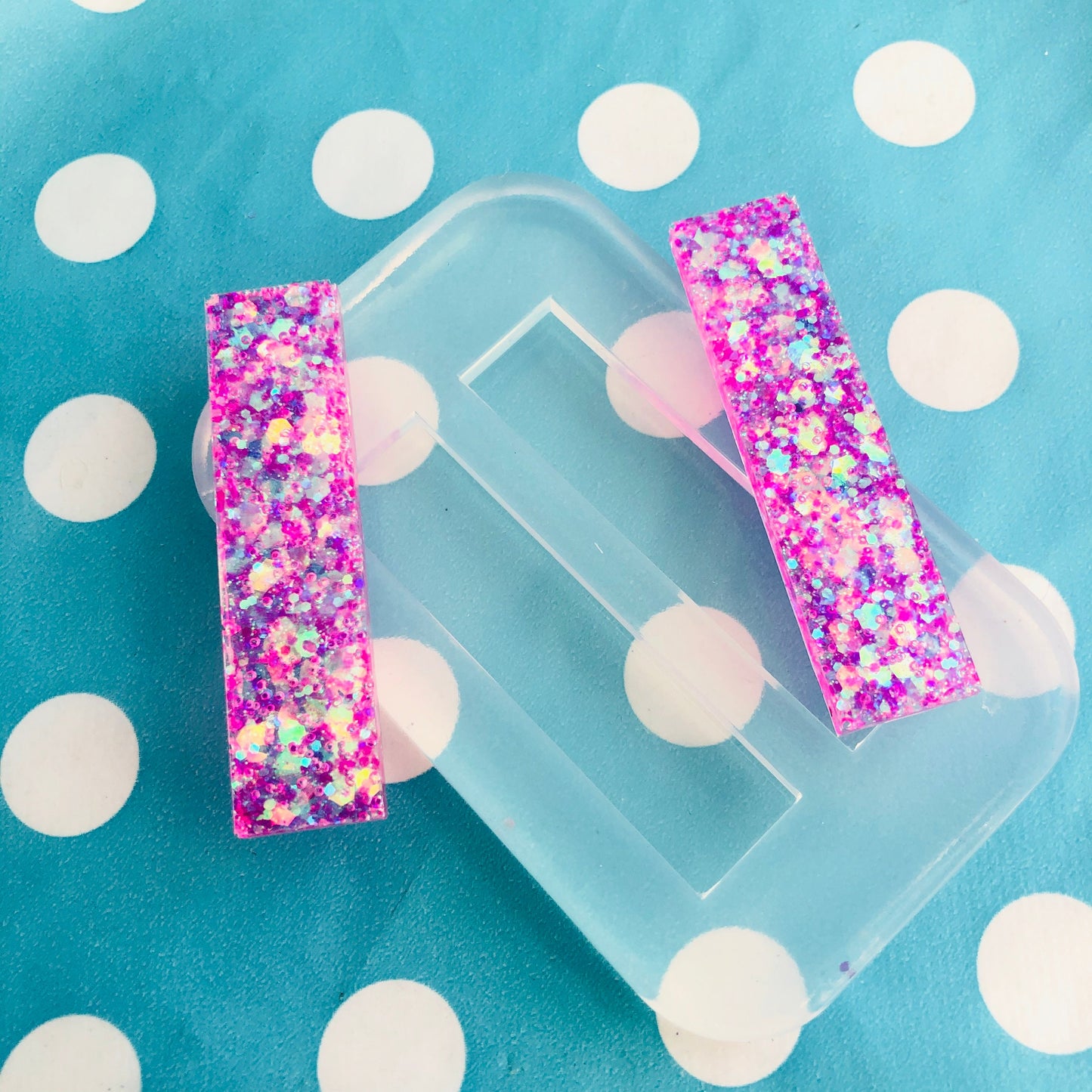 60mm Silicone Rectangle Hair Clip Slide Barrette Mold  - Earrings Resin Crafter Mould GM101