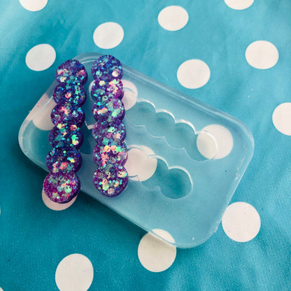 60mm Silicone Hair Clip Slide Barrette Mold  - Earrings Resin Crafter Mould GM100