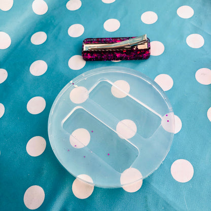 60mm Silicone Rectangle Hair Clip Slide Barrette Mold  - Earrings Resin Crafter Mould GM99