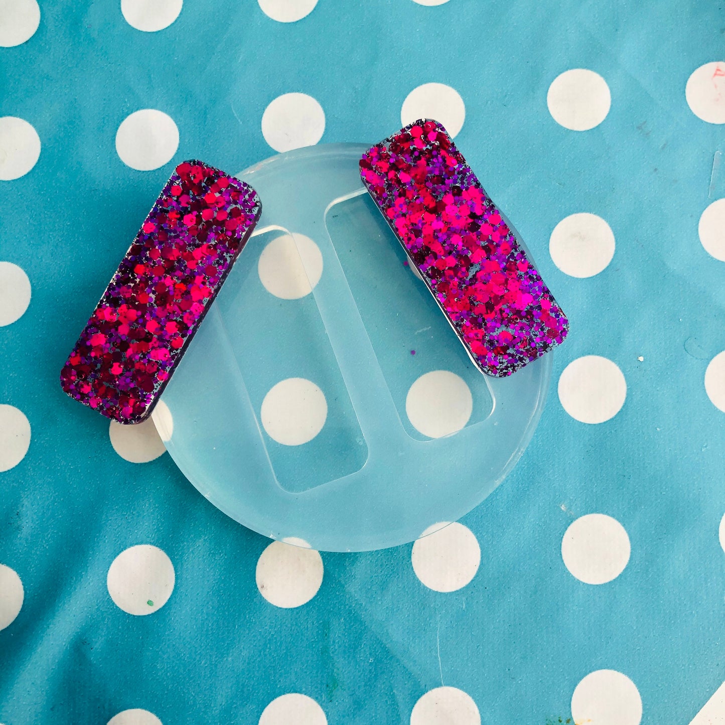 60mm Silicone Rectangle Hair Clip Slide Barrette Mold  - Earrings Resin Crafter Mould GM99