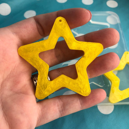 XL 60mm Silicone Cut Out Star Dangle Mold