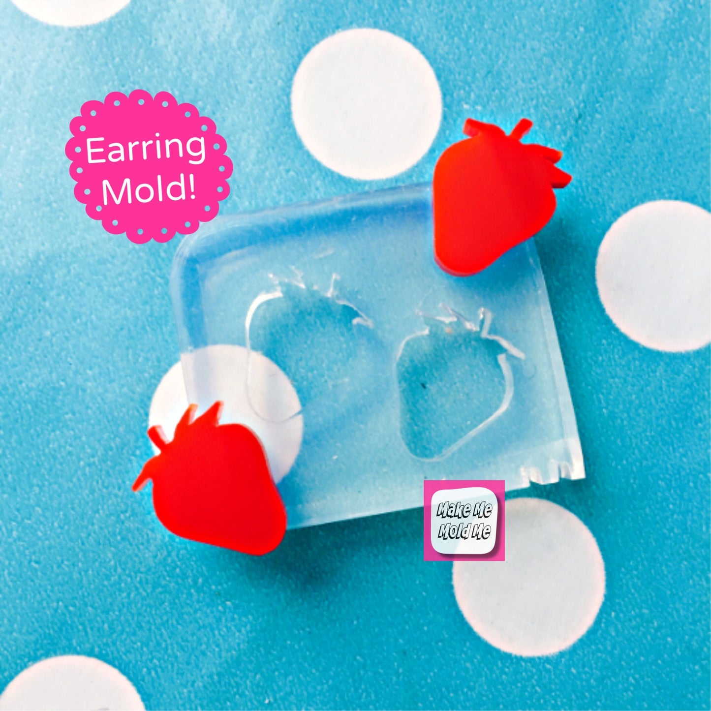 Silicone Earring Strawberry Stud Mold