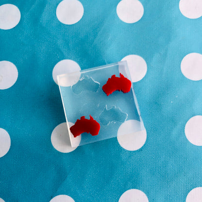 14mm Silicone Australia Map Stud Earring Mold-  Earrings Resin Crafter Mould EM485 ccc T