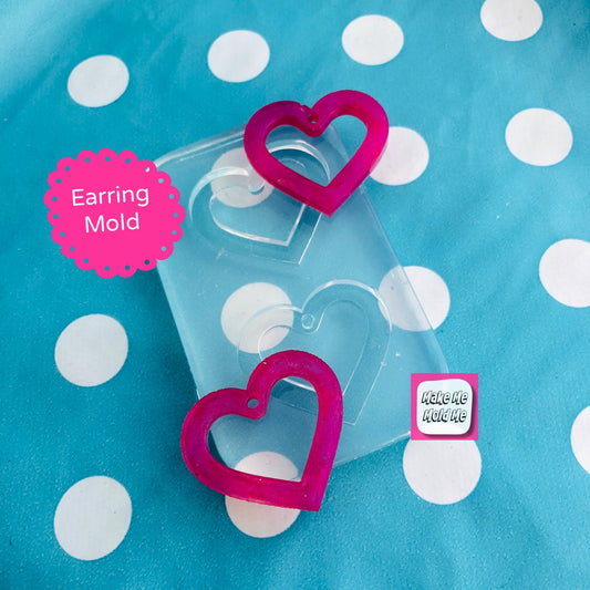 30mm Silicone Heart Dangle Mold