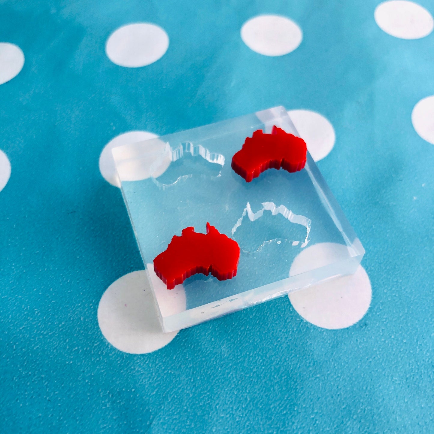 14mm Silicone Australia Map Stud Earring Mold-  Earrings Resin Crafter Mould EM485 ccc T