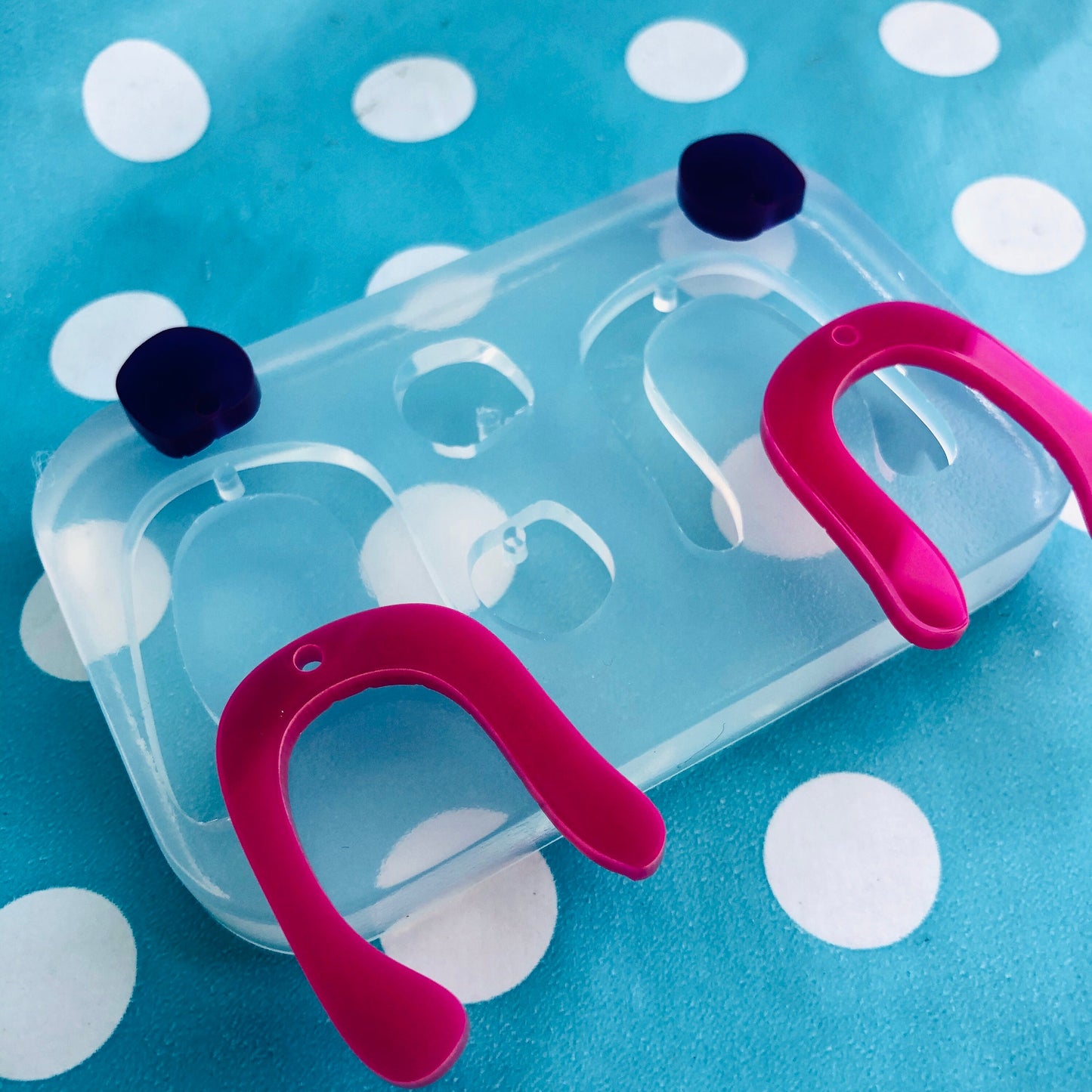 60mm XL Noodle Arc Dangle Earring Mold EM497 ccc T