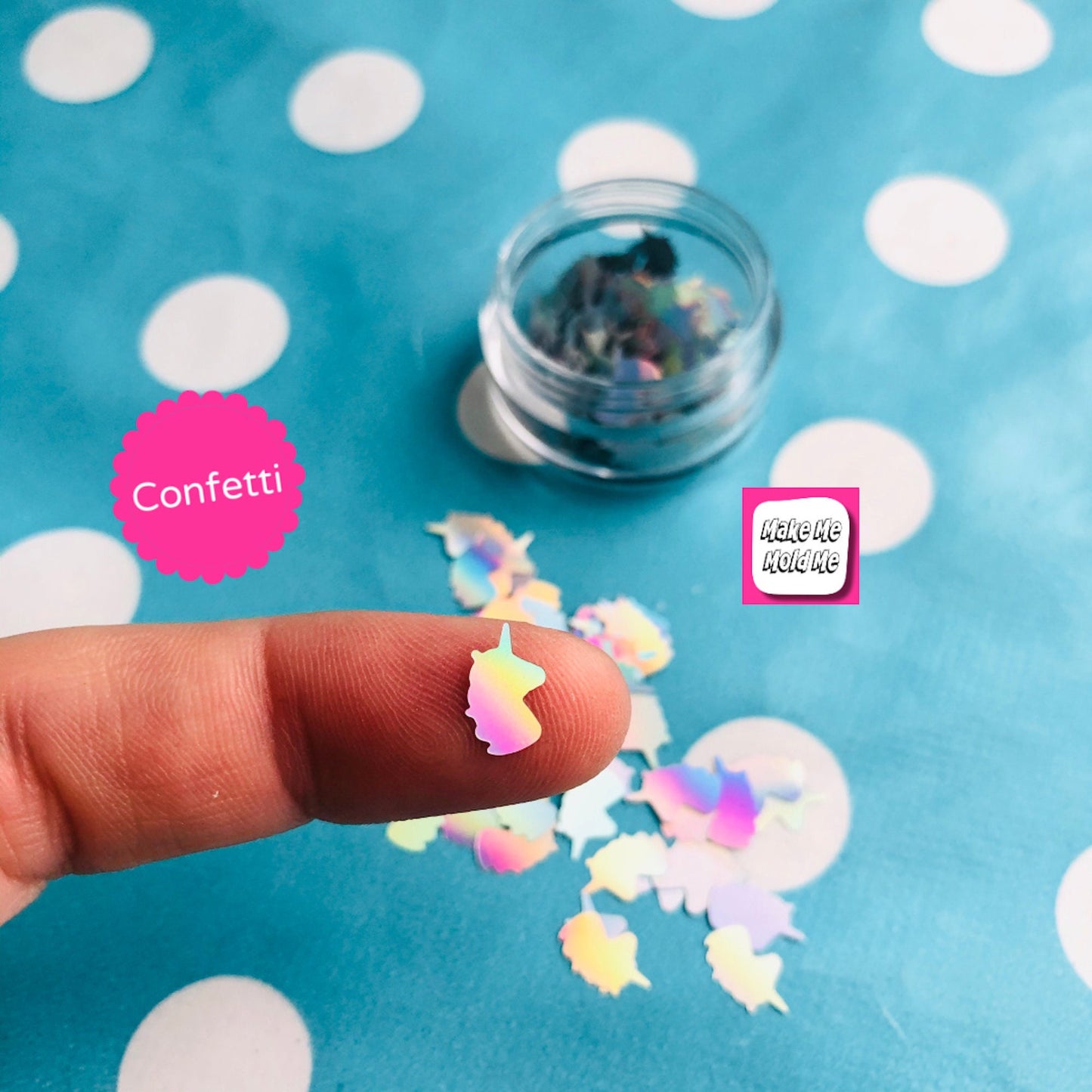 Holographic Unicorn Confetti: Rainbow Reflections (8mm x 5mm)