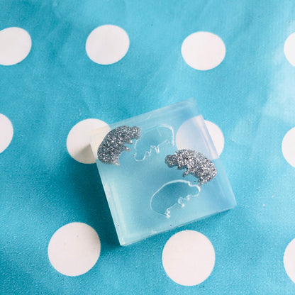 15mm Hippo Silicone Stud Earring Mold EM489 - ccc T