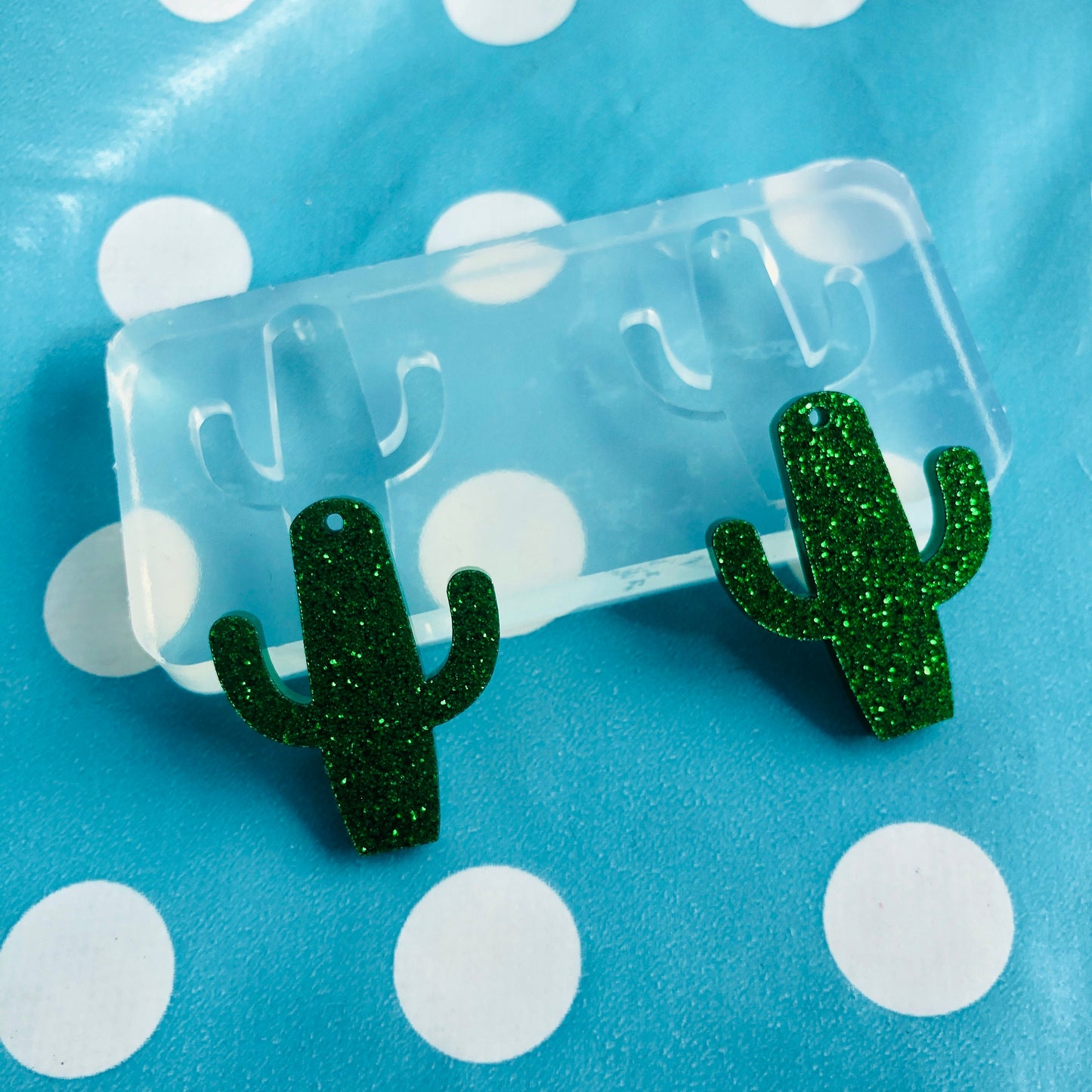 30mm Silicone Earring Cactus Cacti Mold  - Earrings Resin Crafter Mould EM61 ccc T
