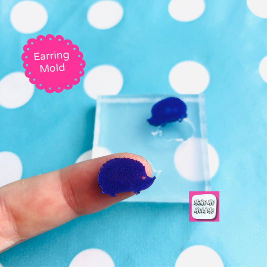 15mm Hedgehog Silicone Earring Mold - Mould Resin Hog Shape EM499 ccc T