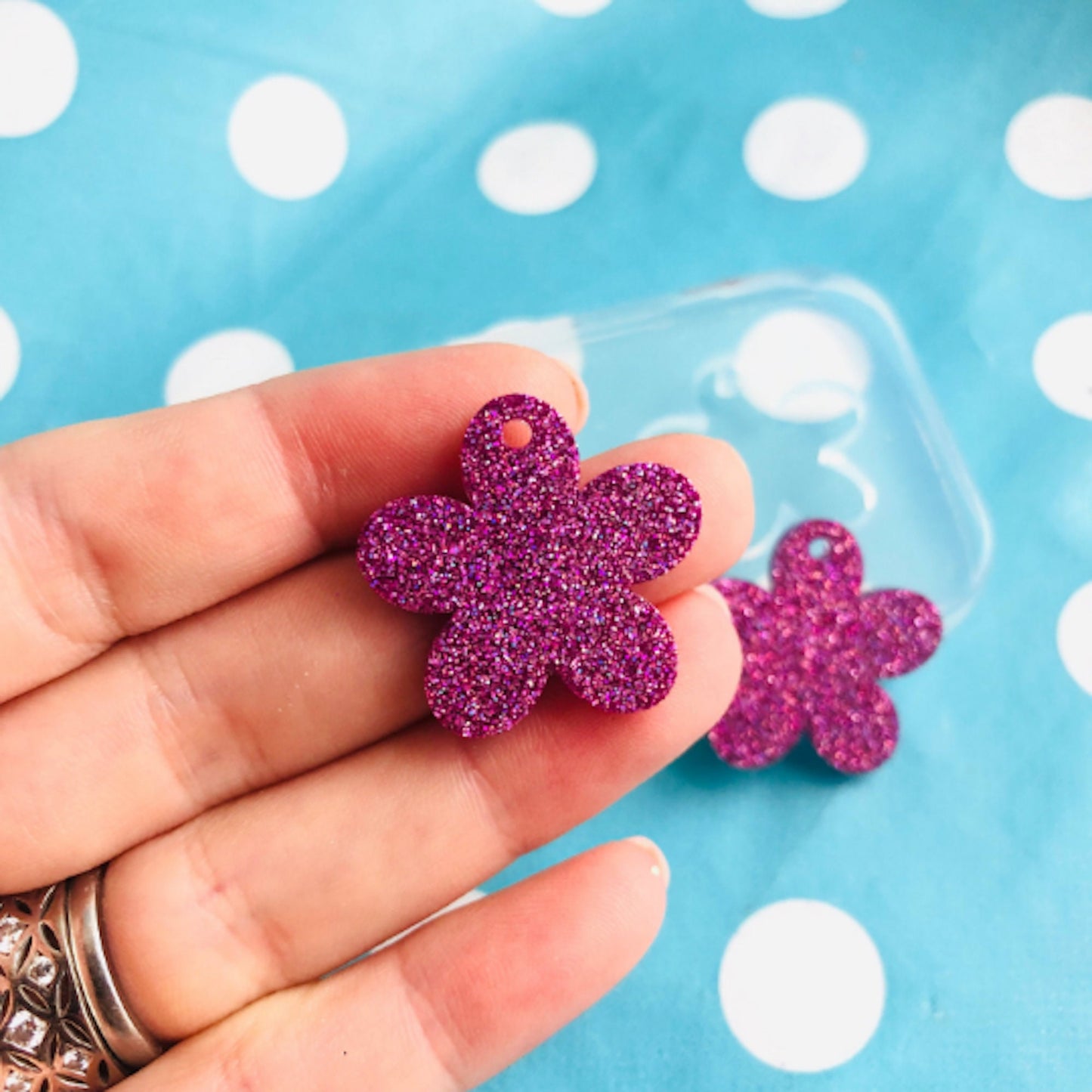 25mm Silicone Earring Mold Flower Shape  EM231